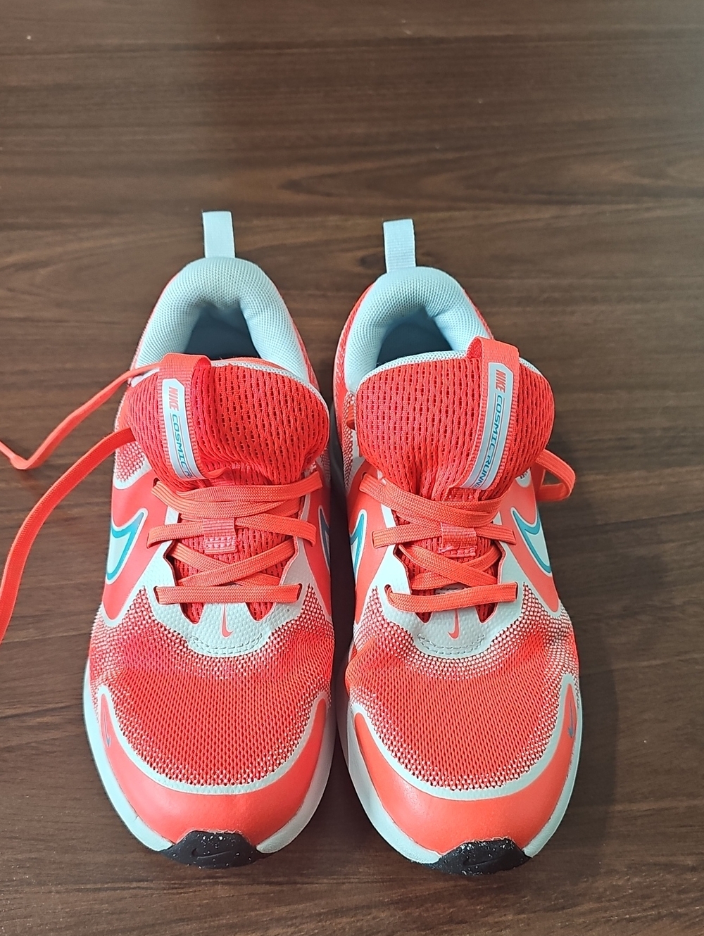 Nike Kids Coral and Light Blue Sneakers